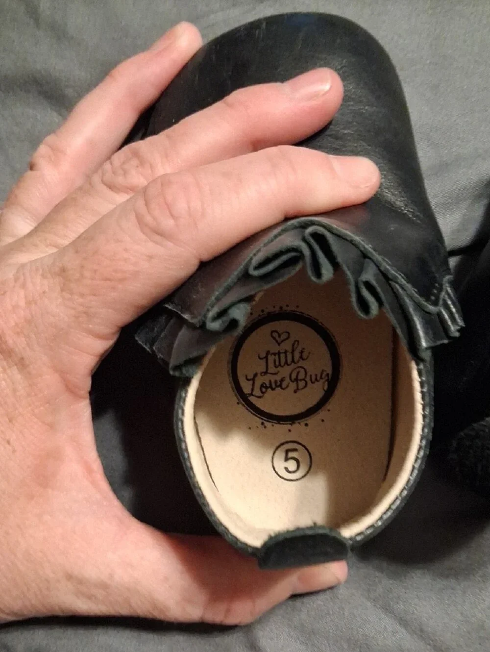 Size 5 Baby/toddler Low Top Boots Little Love Bug